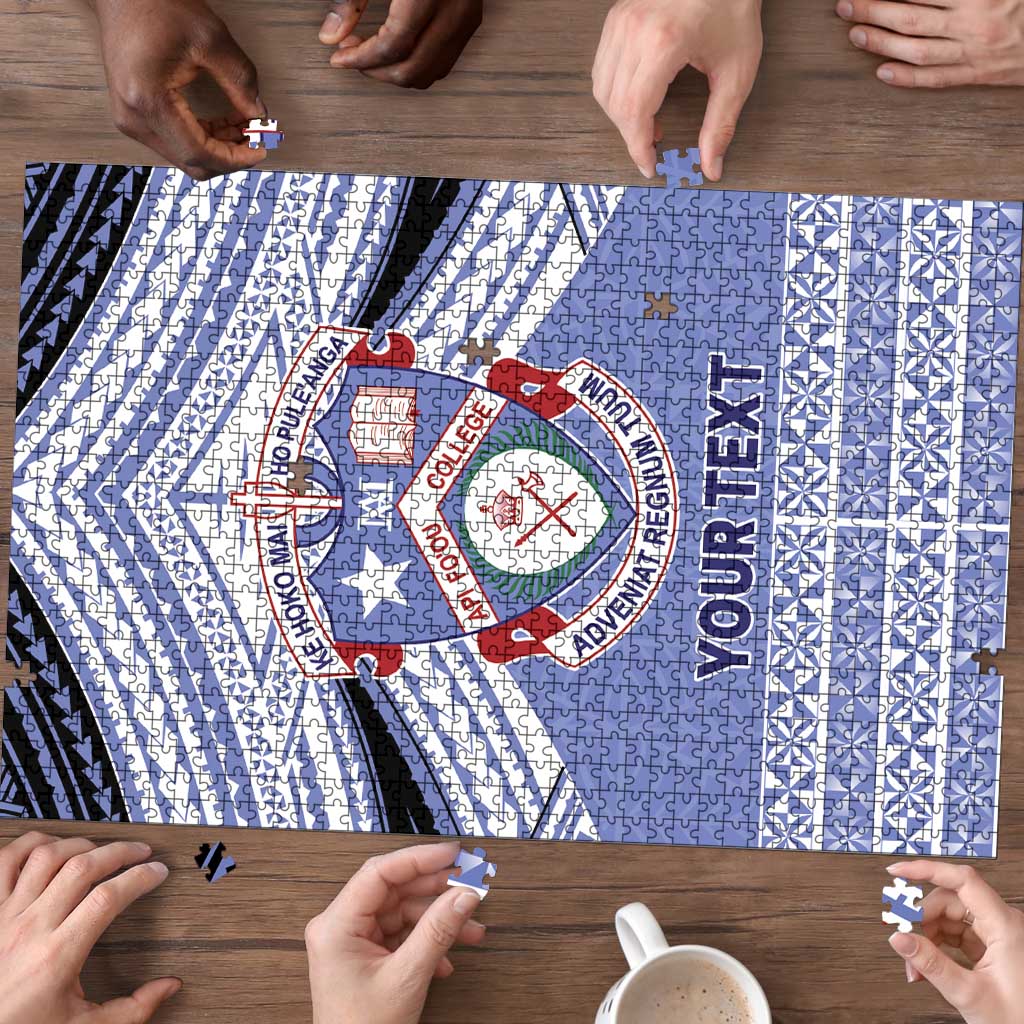 Personalised Tonga Apifoou College Puzzle Polynesian Ngatu Tribal LT9 - Polynesian Pride