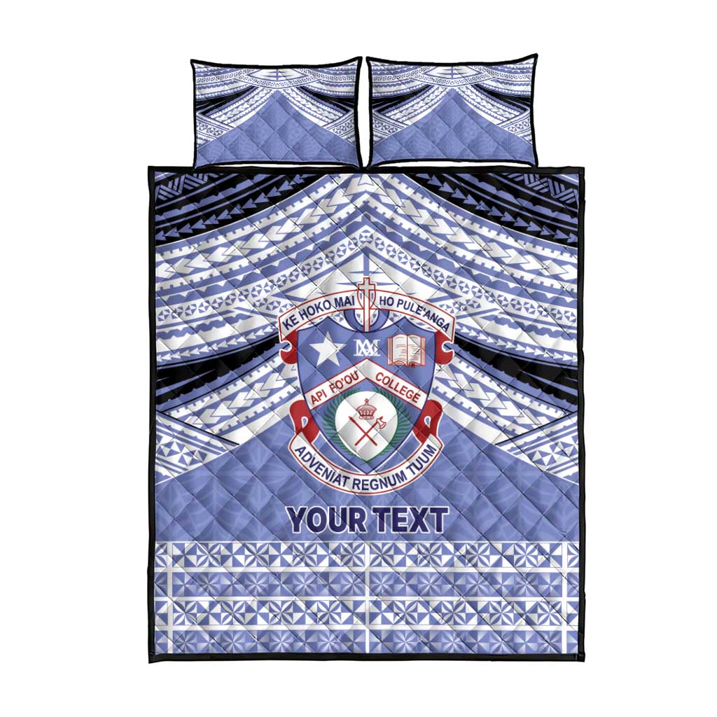 Personalised Tonga Apifoou College Quilt Bed Set Polynesian Ngatu Tribal LT9 - Polynesian Pride