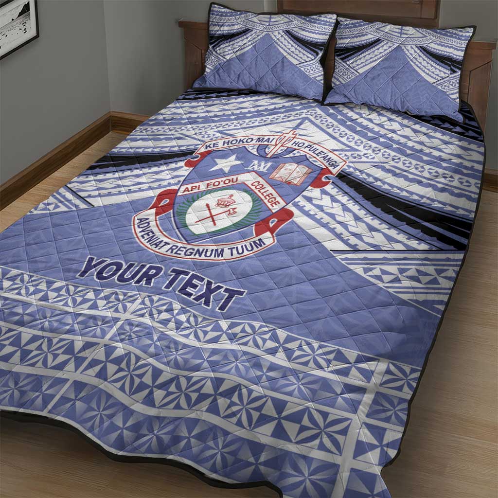 Personalised Tonga Apifoou College Quilt Bed Set Polynesian Ngatu Tribal LT9 - Polynesian Pride