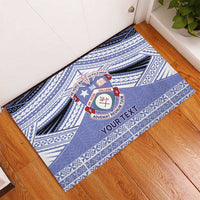 Personalised Tonga Apifoou College Rubber Doormat Polynesian Ngatu Tribal LT9 - Polynesian Pride