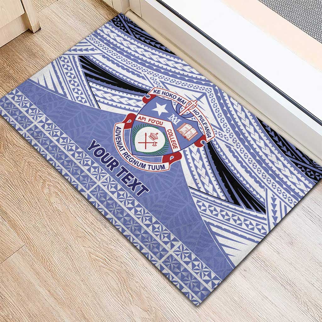 Personalised Tonga Apifoou College Rubber Doormat Polynesian Ngatu Tribal LT9 - Polynesian Pride