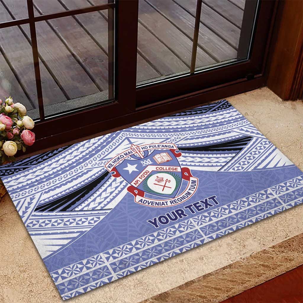 Personalised Tonga Apifoou College Rubber Doormat Polynesian Ngatu Tribal LT9 - Polynesian Pride