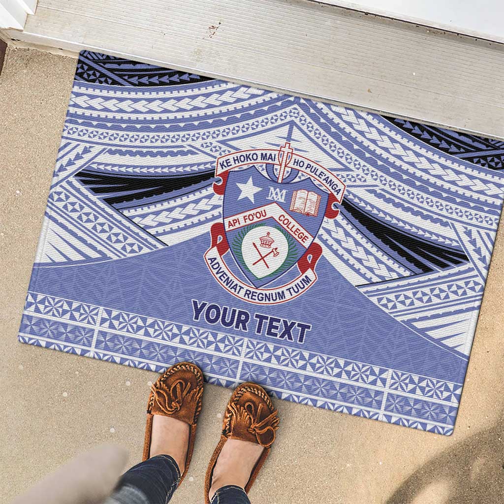 Personalised Tonga Apifoou College Rubber Doormat Polynesian Ngatu Tribal LT9 - Polynesian Pride