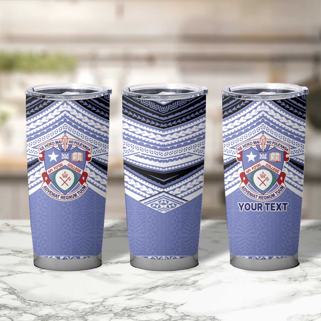 Personalised Tonga Apifoou College Tumbler Cup Polynesian Ngatu Tribal LT9 - Polynesian Pride