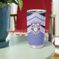 Personalised Tonga Apifoou College Tumbler Cup Polynesian Ngatu Tribal LT9 - Polynesian Pride