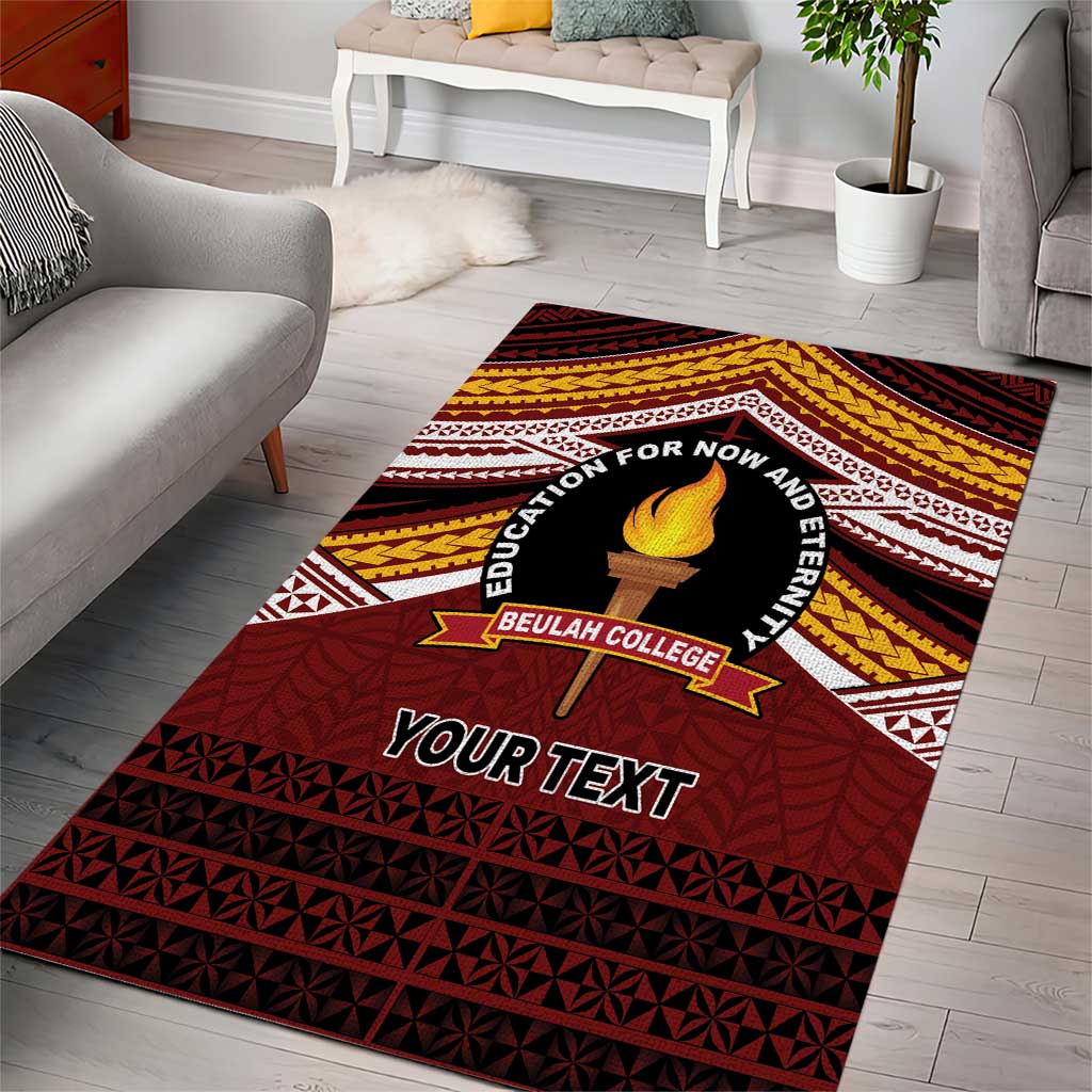 Personalised Tonga Beulah College Area Rug Polynesian Ngatu Tribal LT9 - Polynesian Pride