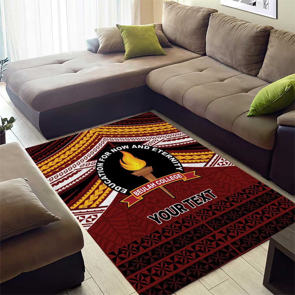 Personalised Tonga Beulah College Area Rug Polynesian Ngatu Tribal LT9 - Polynesian Pride