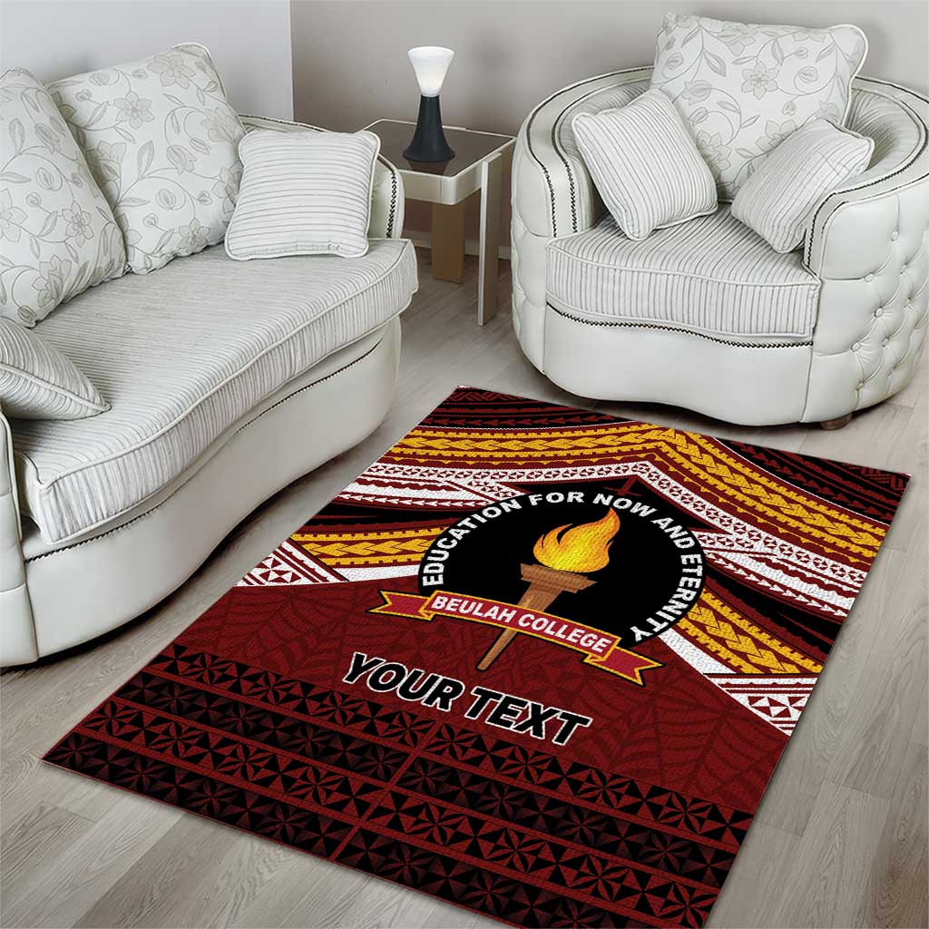 Personalised Tonga Beulah College Area Rug Polynesian Ngatu Tribal LT9 - Polynesian Pride