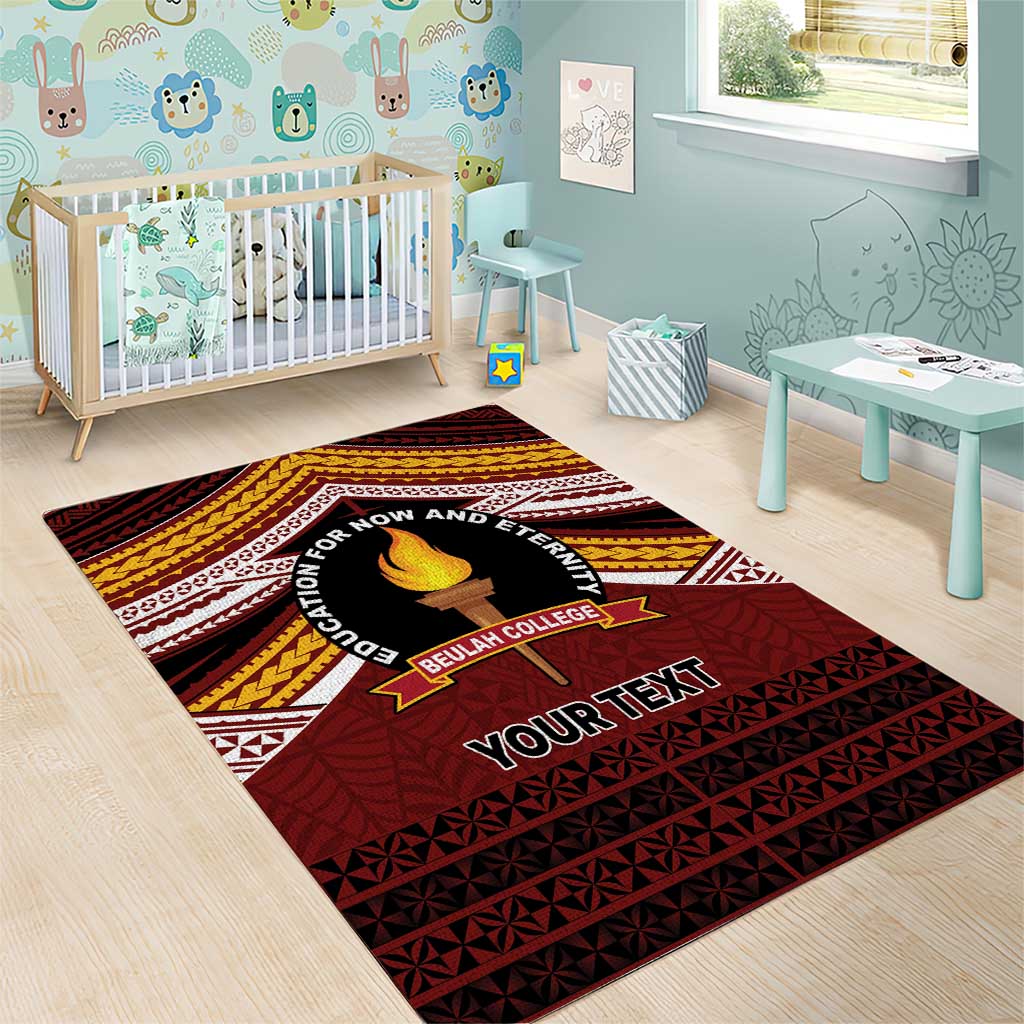 Personalised Tonga Beulah College Area Rug Polynesian Ngatu Tribal LT9 - Polynesian Pride