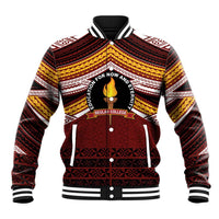 Personalised Tonga Beulah College Baseball Jacket Polynesian Ngatu Tribal LT9 Unisex Red - Polynesian Pride