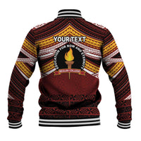 Personalised Tonga Beulah College Baseball Jacket Polynesian Ngatu Tribal LT9 - Polynesian Pride