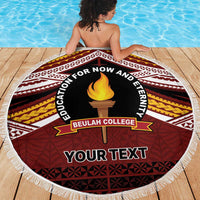 Personalised Tonga Beulah College Beach Blanket Polynesian Ngatu Tribal LT9 - Polynesian Pride