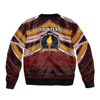 Personalised Tonga Beulah College Bomber Jacket Polynesian Ngatu Tribal LT9 - Polynesian Pride