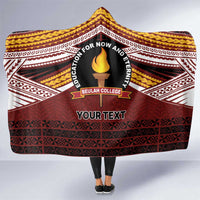 Personalised Tonga Beulah College Hooded Blanket Polynesian Ngatu Tribal LT9 One Size Red - Polynesian Pride