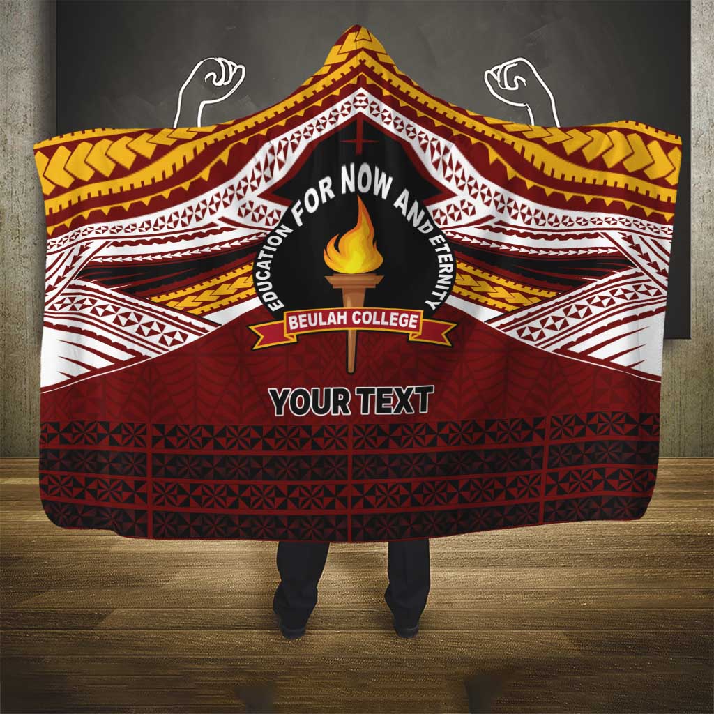 Personalised Tonga Beulah College Hooded Blanket Polynesian Ngatu Tribal LT9 - Polynesian Pride