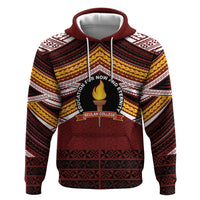 Personalised Tonga Beulah College Hoodie Polynesian Ngatu Tribal LT9 Pullover Hoodie Red - Polynesian Pride