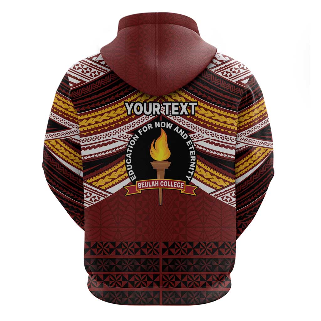 Personalised Tonga Beulah College Hoodie Polynesian Ngatu Tribal LT9 - Polynesian Pride