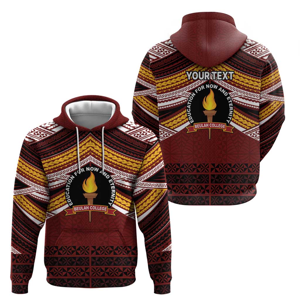 Personalised Tonga Beulah College Hoodie Polynesian Ngatu Tribal LT9 - Polynesian Pride