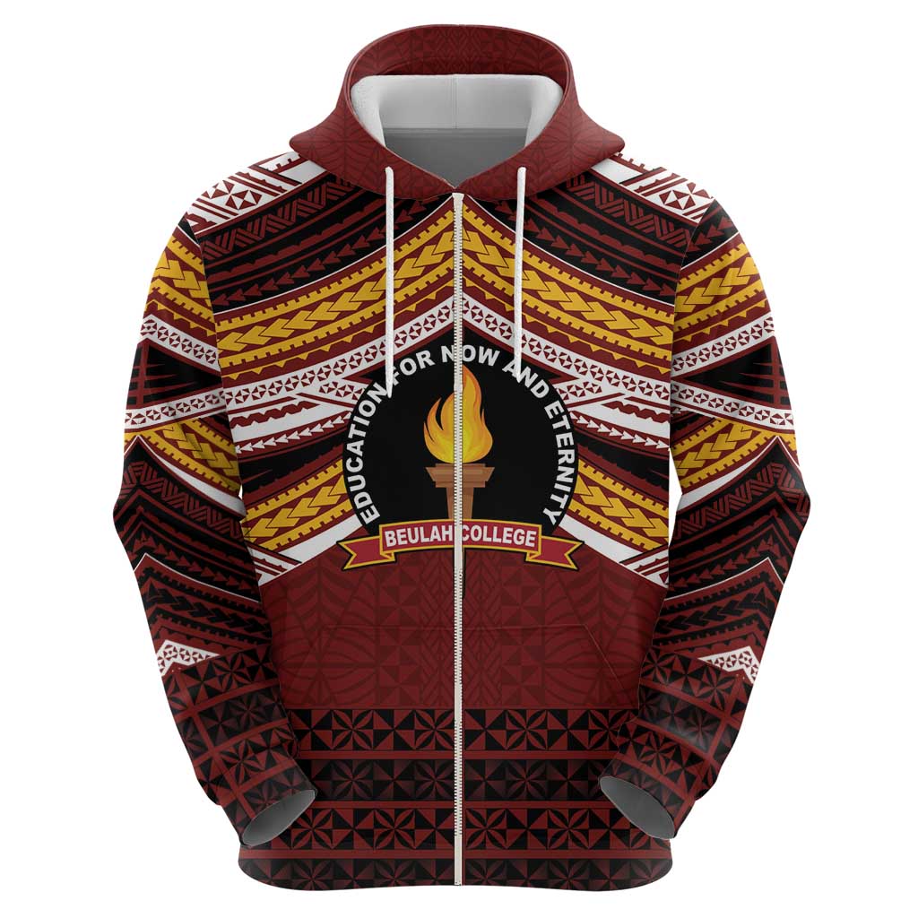 Personalised Tonga Beulah College Hoodie Polynesian Ngatu Tribal LT9 - Polynesian Pride