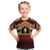Personalised Tonga Beulah College Kid T Shirt Polynesian Ngatu Tribal LT9 Red - Polynesian Pride