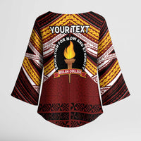 Personalised Tonga Beulah College Kimono Sleeve Blouse Polynesian Ngatu Tribal LT9 - Polynesian Pride