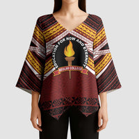 Personalised Tonga Beulah College Kimono Sleeve Blouse Polynesian Ngatu Tribal LT9 - Polynesian Pride