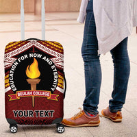Personalised Tonga Beulah College Luggage Cover Polynesian Ngatu Tribal LT9 Red - Polynesian Pride
