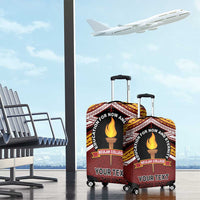 Personalised Tonga Beulah College Luggage Cover Polynesian Ngatu Tribal LT9 - Polynesian Pride