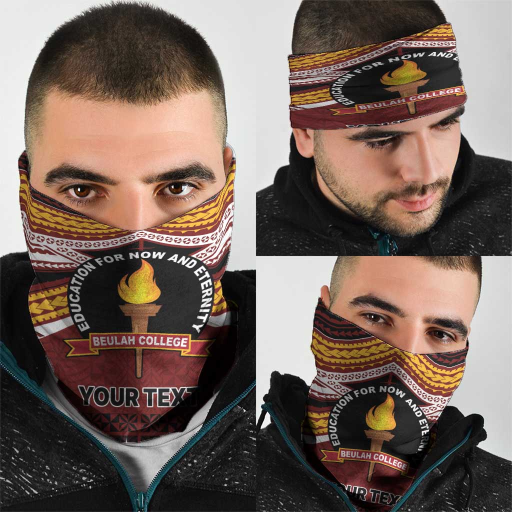 Personalised Tonga Beulah College Neck Gaiter Polynesian Ngatu Tribal LT9 - Polynesian Pride