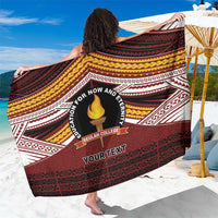 Personalised Tonga Beulah College Sarong Polynesian Ngatu Tribal LT9 One Size 44 x 66 inches Red - Polynesian Pride