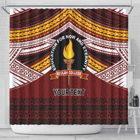 Personalised Tonga Beulah College Shower Curtain Polynesian Ngatu Tribal LT9 - Polynesian Pride