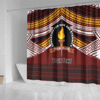 Personalised Tonga Beulah College Shower Curtain Polynesian Ngatu Tribal LT9 - Polynesian Pride