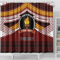 Personalised Tonga Beulah College Shower Curtain Polynesian Ngatu Tribal LT9 - Polynesian Pride
