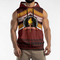Personalised Tonga Beulah College Sleeveless Hoodie Polynesian Ngatu Tribal LT9 - Polynesian Pride