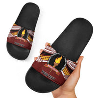 Personalised Tonga Beulah College Slide Sandals Polynesian Ngatu Tribal LT9 - Polynesian Pride
