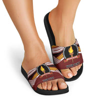 Personalised Tonga Beulah College Slide Sandals Polynesian Ngatu Tribal LT9 - Polynesian Pride
