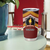 Personalised Tonga Beulah College Tumbler Cup Polynesian Ngatu Tribal LT9 - Polynesian Pride