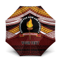 Personalised Tonga Beulah College Umbrella Polynesian Ngatu Tribal LT9 One Size Folded 11.42 inch Opened Diameter 37.4 inch Red - Polynesian Pride