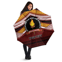 Personalised Tonga Beulah College Umbrella Polynesian Ngatu Tribal LT9 - Polynesian Pride