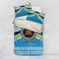 Personalised Tonga Lavengamalie College Bedding Set Polynesian Ngatu Tribal LT9 US Twin 172cm x 218cm Blue - Polynesian Pride