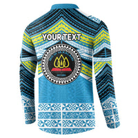 Personalised Tonga Lavengamalie College Button Sweatshirt Polynesian Ngatu Tribal LT9 - Polynesian Pride