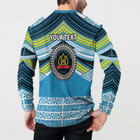 Personalised Tonga Lavengamalie College Button Sweatshirt Polynesian Ngatu Tribal LT9 - Polynesian Pride