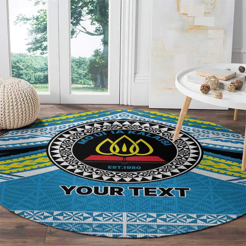 Personalised Tonga Lavengamalie College Round Carpet Polynesian Ngatu Tribal LT9 - Polynesian Pride