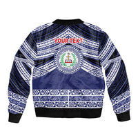 Personalised Tonga Sia'atoutai Theological College Bomber Jacket Polynesian Ngatu Tribal LT9 - Polynesian Pride