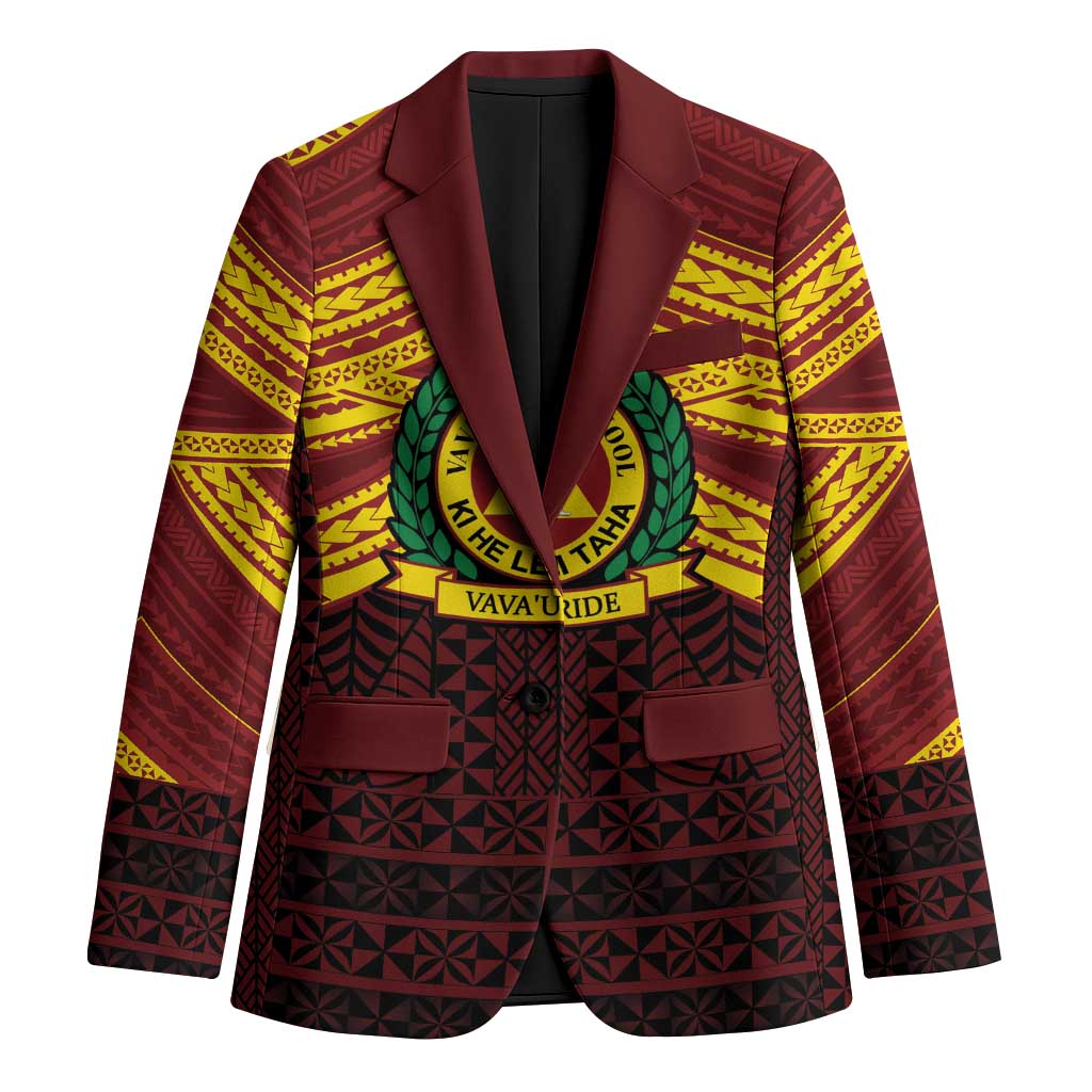 Personalised Tonga Vava'u High School Blazer Polynesian Ngatu Tribal LT9 Unisex Red - Polynesian Pride