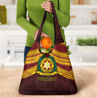 Personalised Tonga Vava'u High School Grocery Bag Polynesian Ngatu Tribal LT9 - Polynesian Pride