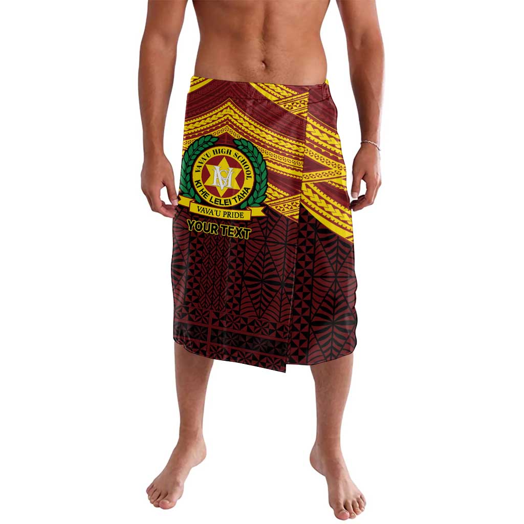 Personalised Tonga Vava'u High School Lavalava Polynesian Ngatu Tribal LT9 Red - Polynesian Pride