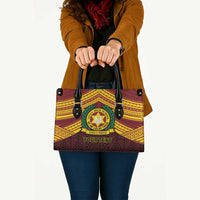 Personalised Tonga Vava'u High School Leather Bag Polynesian Ngatu Tribal LT9 - Polynesian Pride