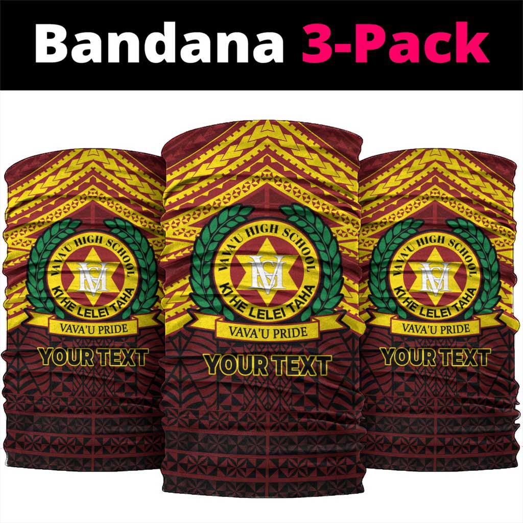 Personalised Tonga Vava'u High School Neck Gaiter Polynesian Ngatu Tribal LT9 package One Size: 25*50cm Red - Polynesian Pride