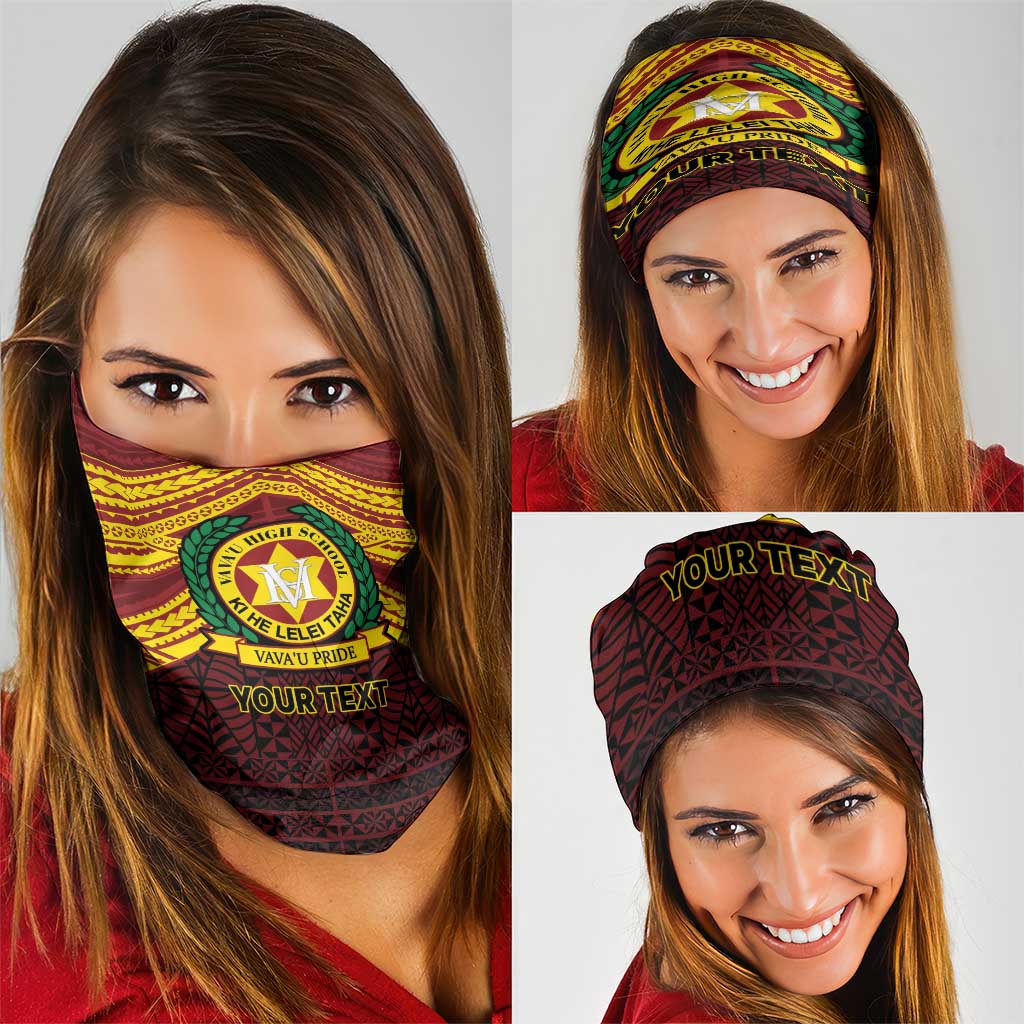 Personalised Tonga Vava'u High School Neck Gaiter Polynesian Ngatu Tribal LT9 - Polynesian Pride